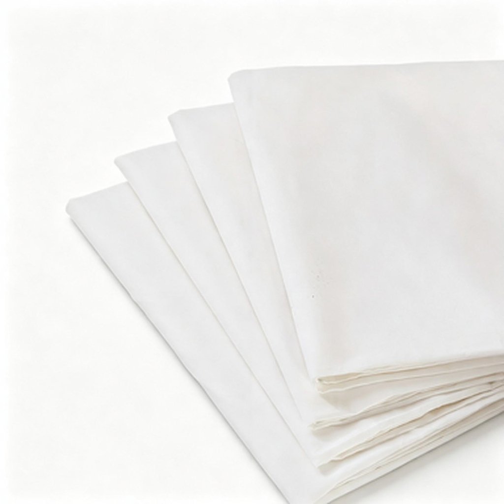 Multi-layer folds of white hotel fabric