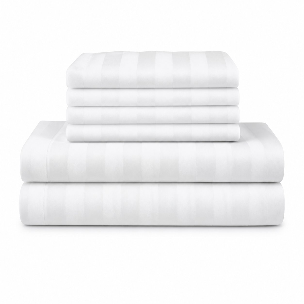 Stacked sateen stripe hotel fabrics