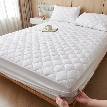 Plain weave fitted sheet